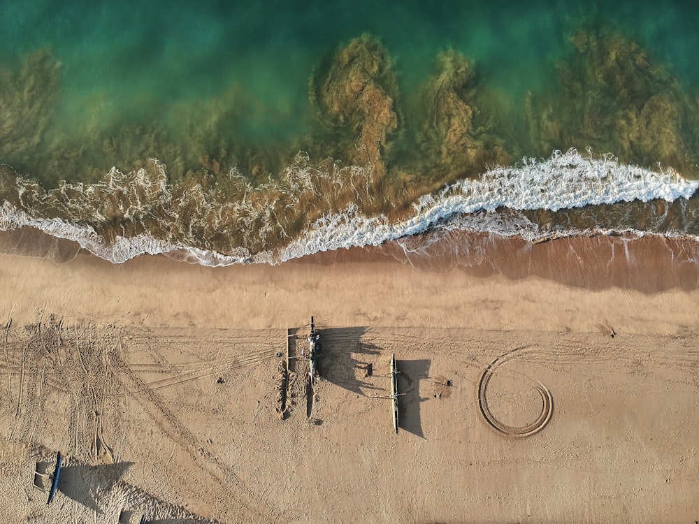 buildings on seashore in aerial photography