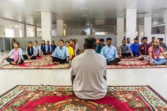 man sitting on floor
