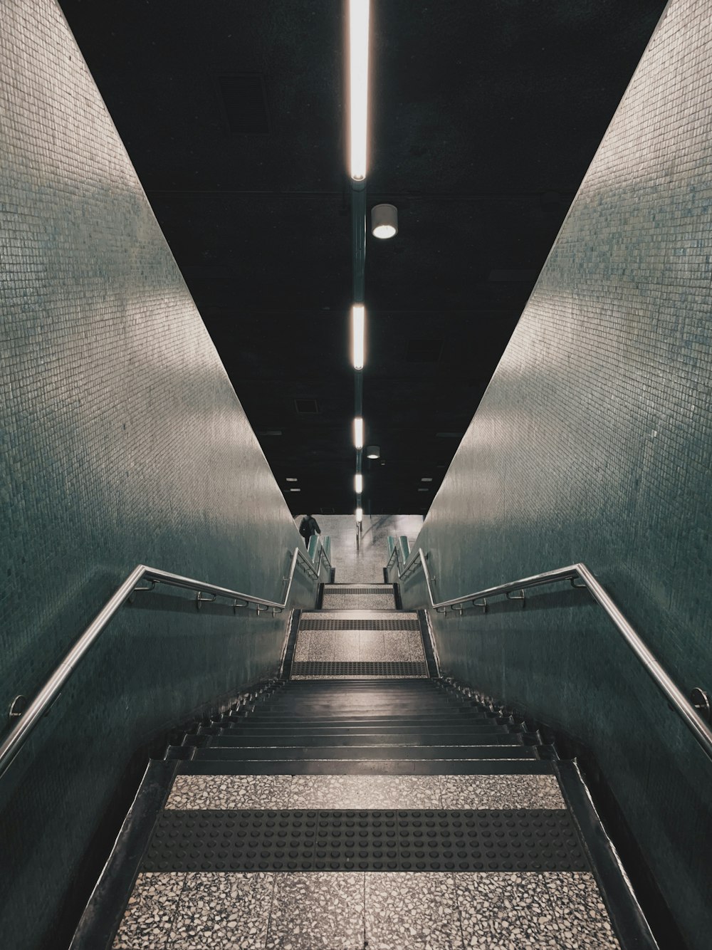 empty concrete stairs