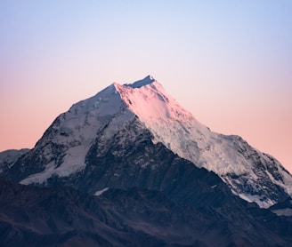 ice-capped mountain at daytime