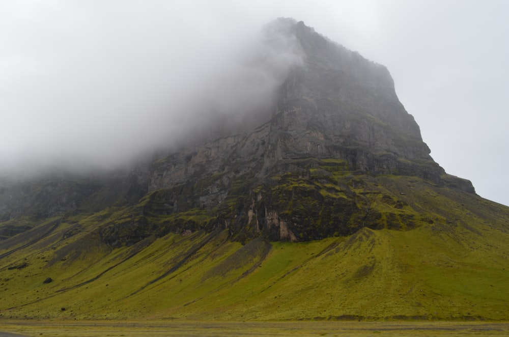 mountain and clouds