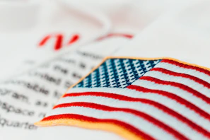 Detailed shot of a military-style patch with high stitch density and clean finishing