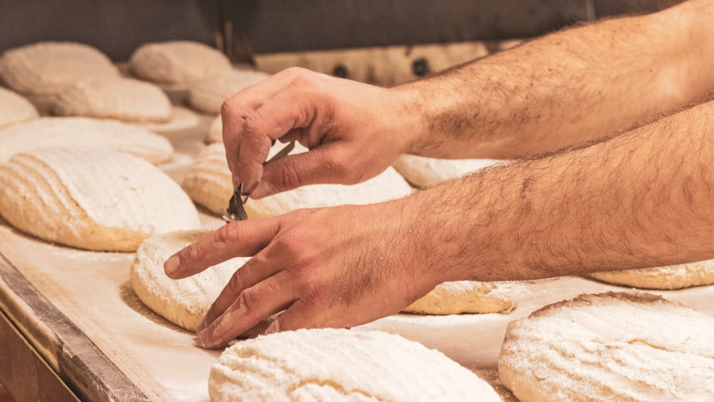 person baking pastry