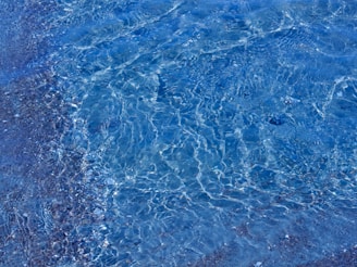 Close-up of crystal-clear water gently rippling over smooth sand in a custom aquatic design.