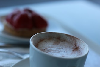 Close-up of a freshly made star frappe milk tea with vibrant toppings.