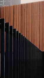 black and brown wooden fence