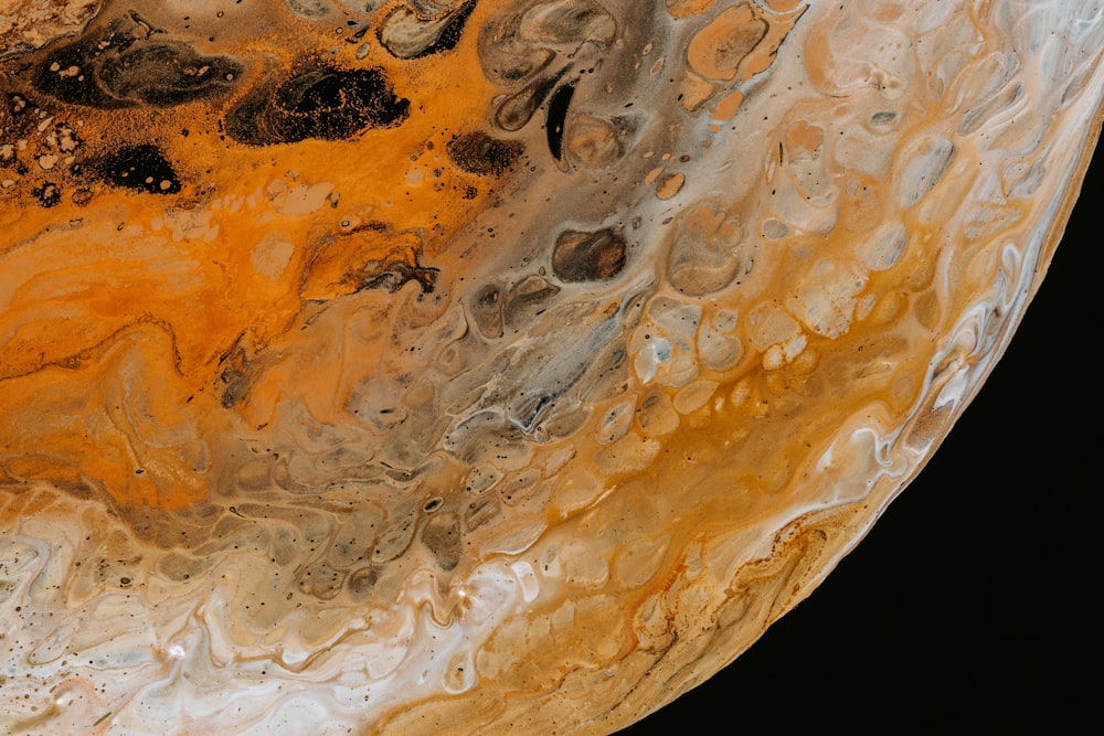 closeup photography of planet