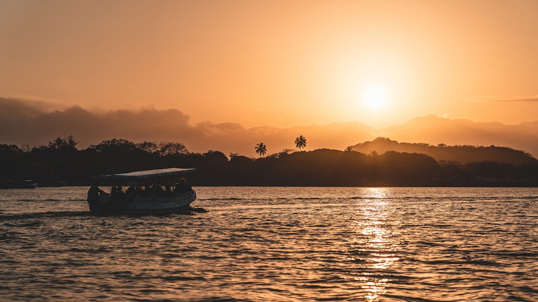 landscape of a sunset over the sea,