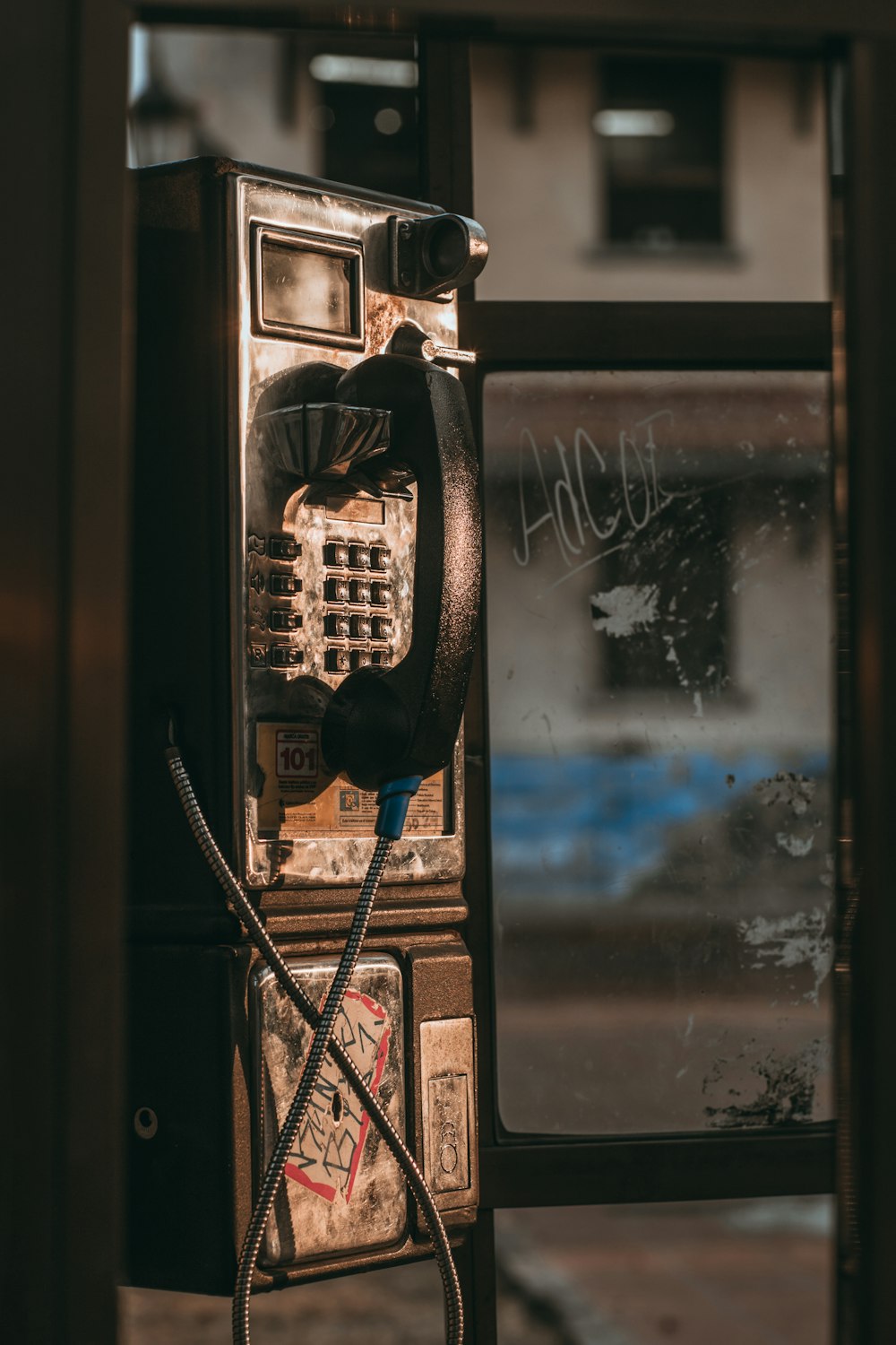 phone inside booth
