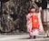A happy child wearing a beautiful yukata from bebe sakura.