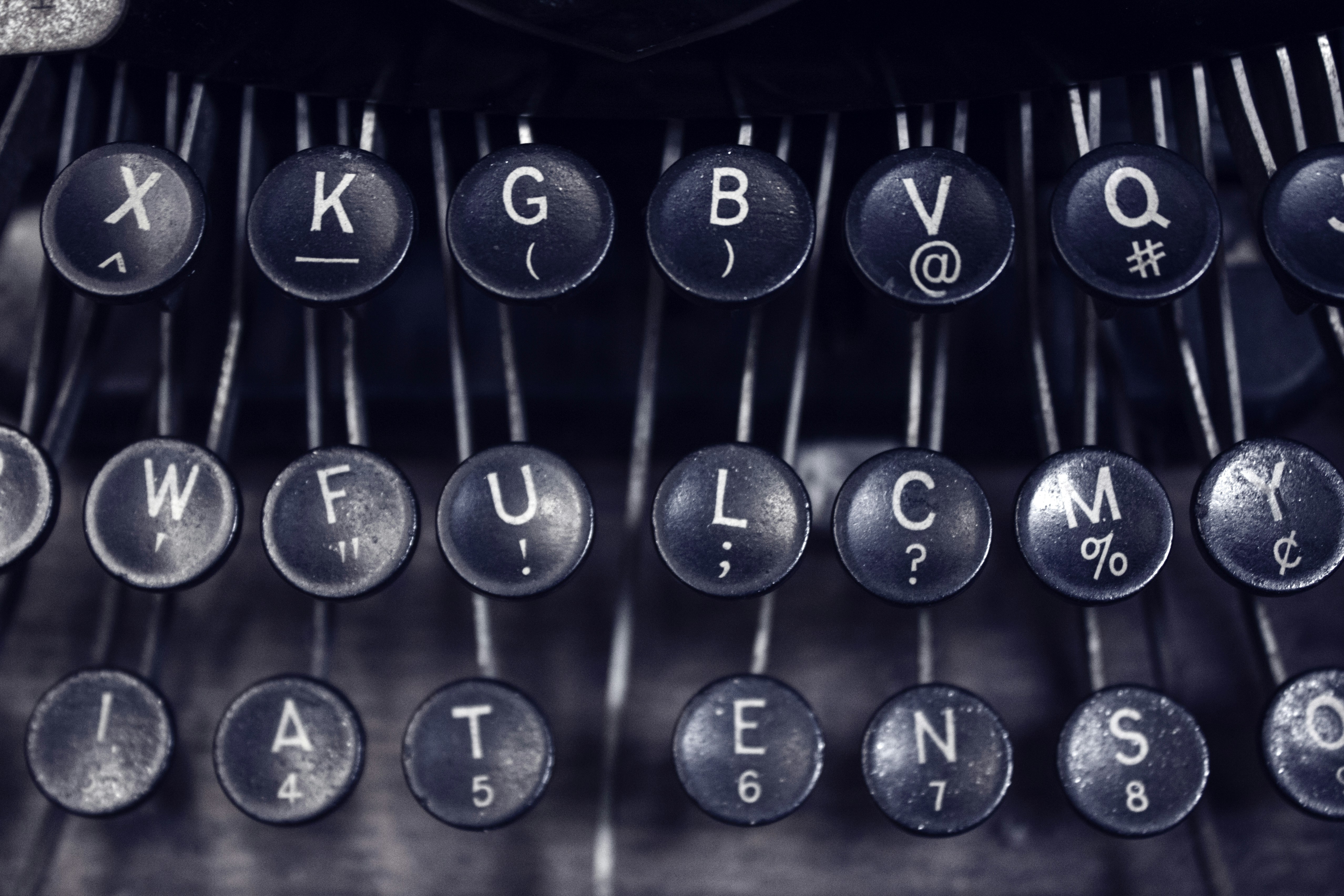 Typewriter keys
