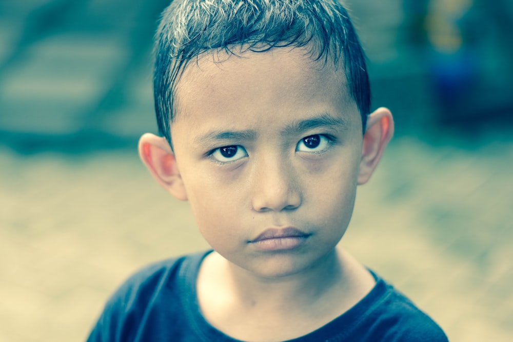 boy in black shirt