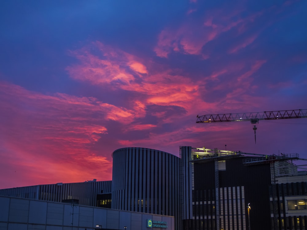 high-rise building under sunser