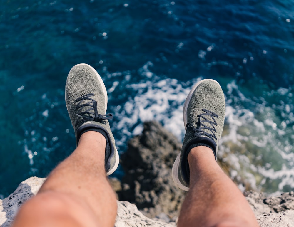 person sitting on ledge