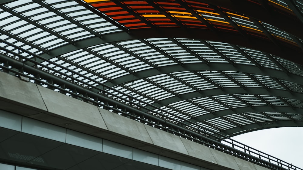 a close up of a building with a metal roof