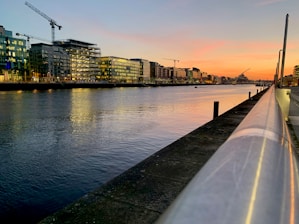 Modern cityscape of Porto showcasing new construction projects at sunset
