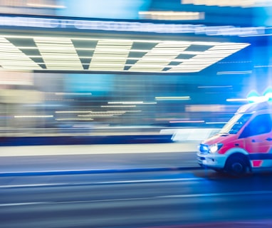 red vehicle in timelapse photography