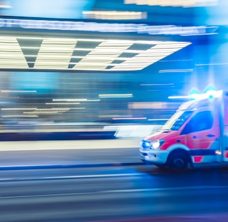 red vehicle in timelapse photography