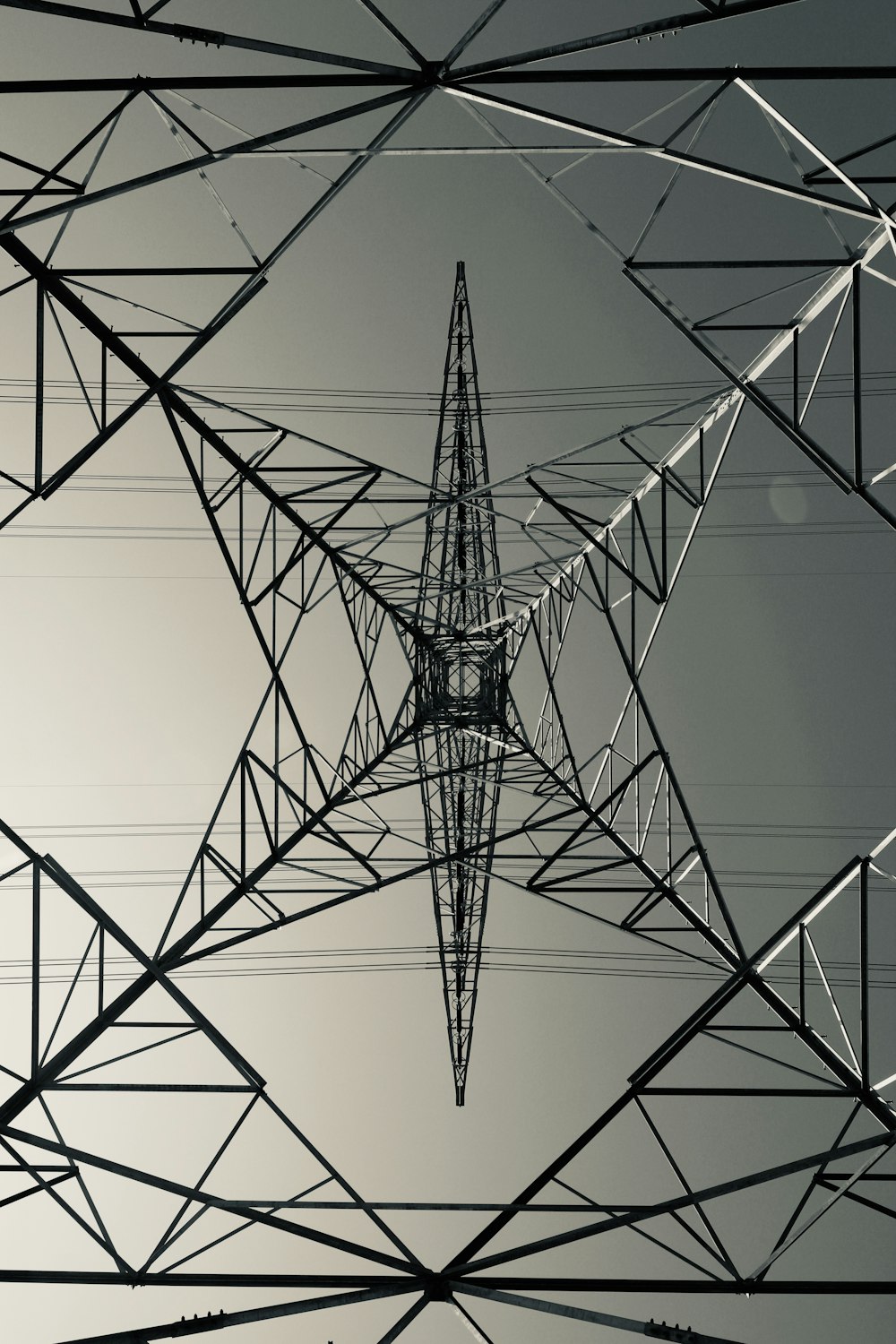 low-angle photography of power tower