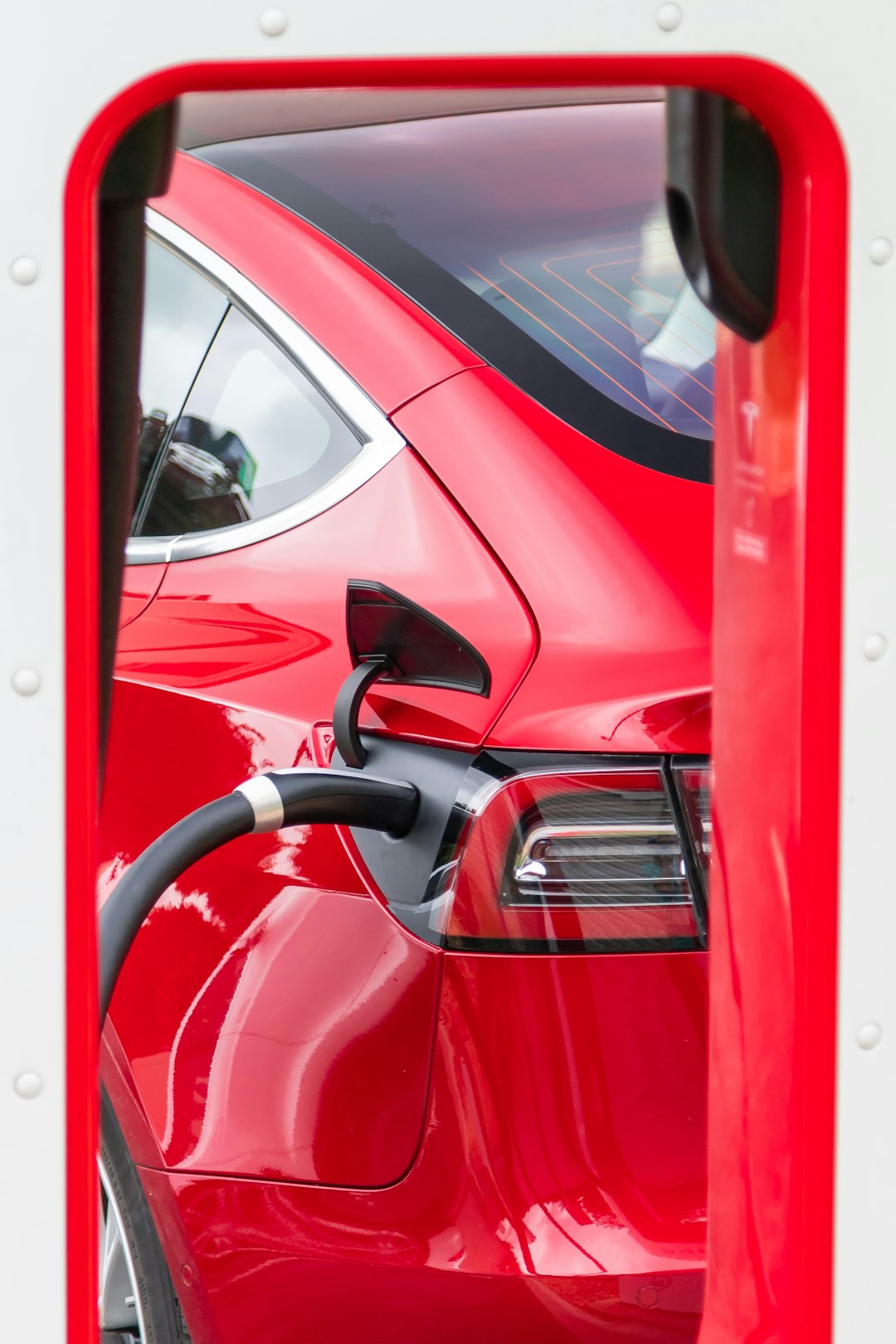 Tesla Model 3 supercharging