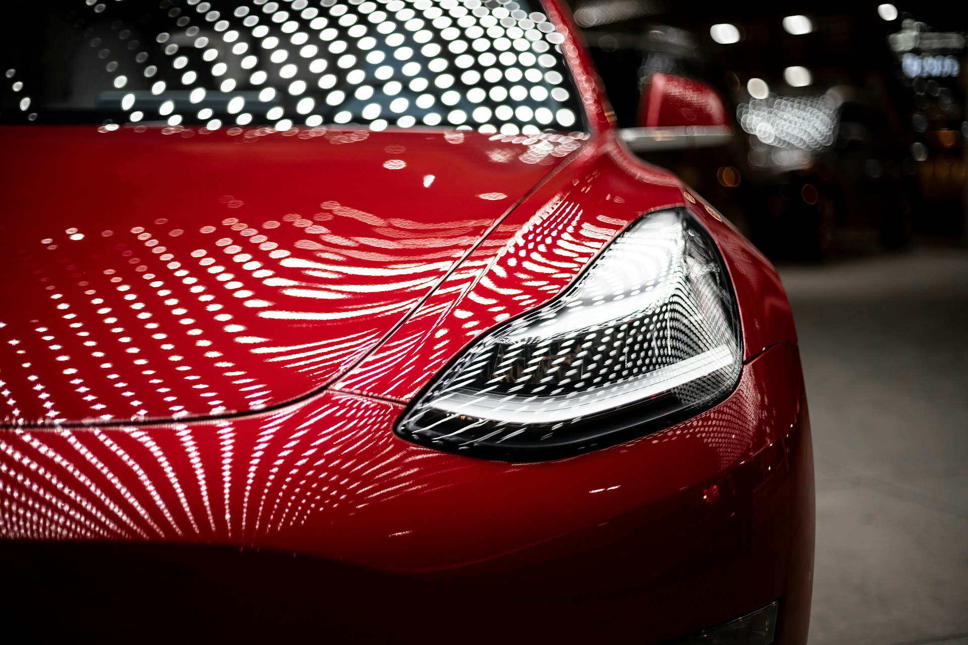 Close-up of a pristine luxury car dashboard