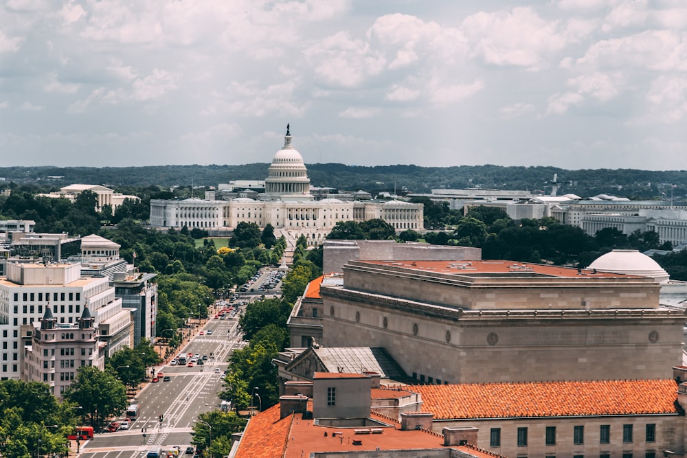 white domed government building