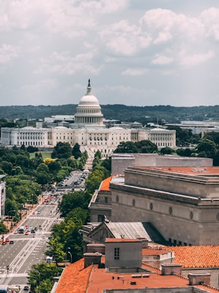 white domed government building