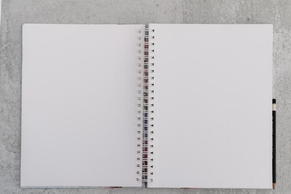 Opened Notebook with Blank Pages · Free Stock Photo