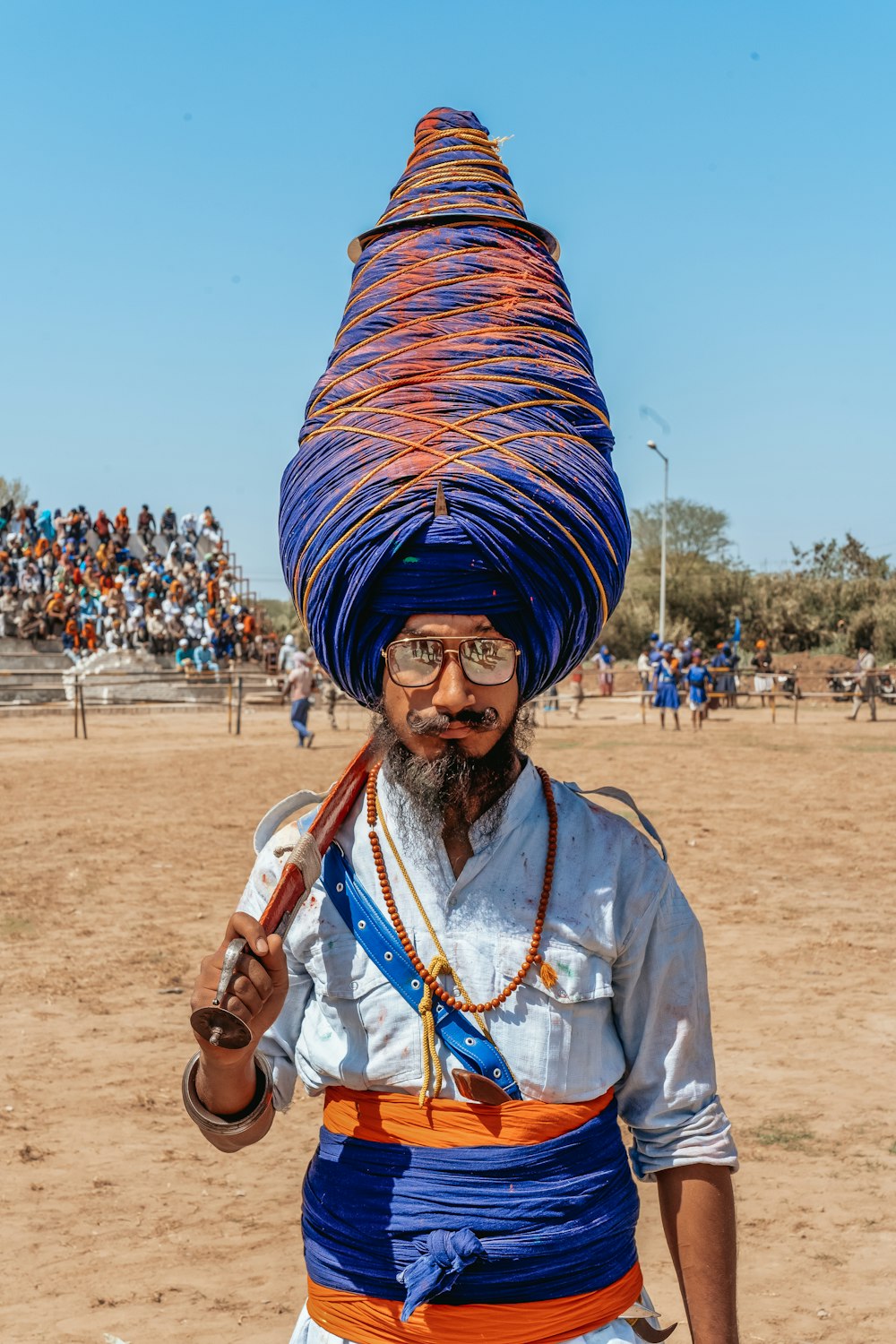 man in blue turban