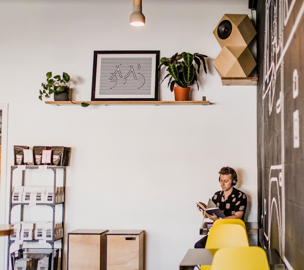 man sitting on chair