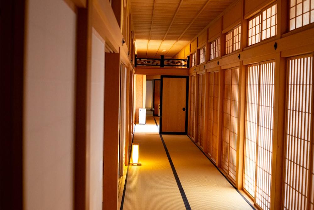 brown wooden door