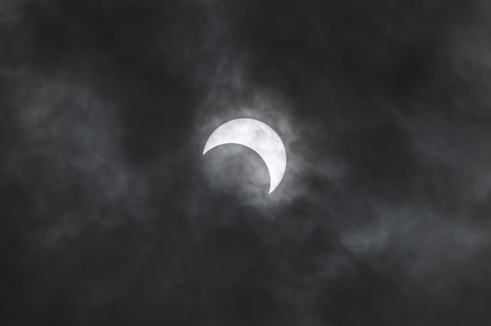半月のローアングル写真