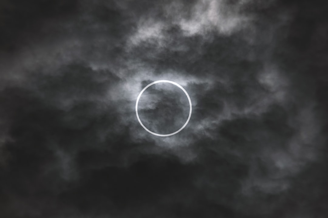 moon covered with grey clouds