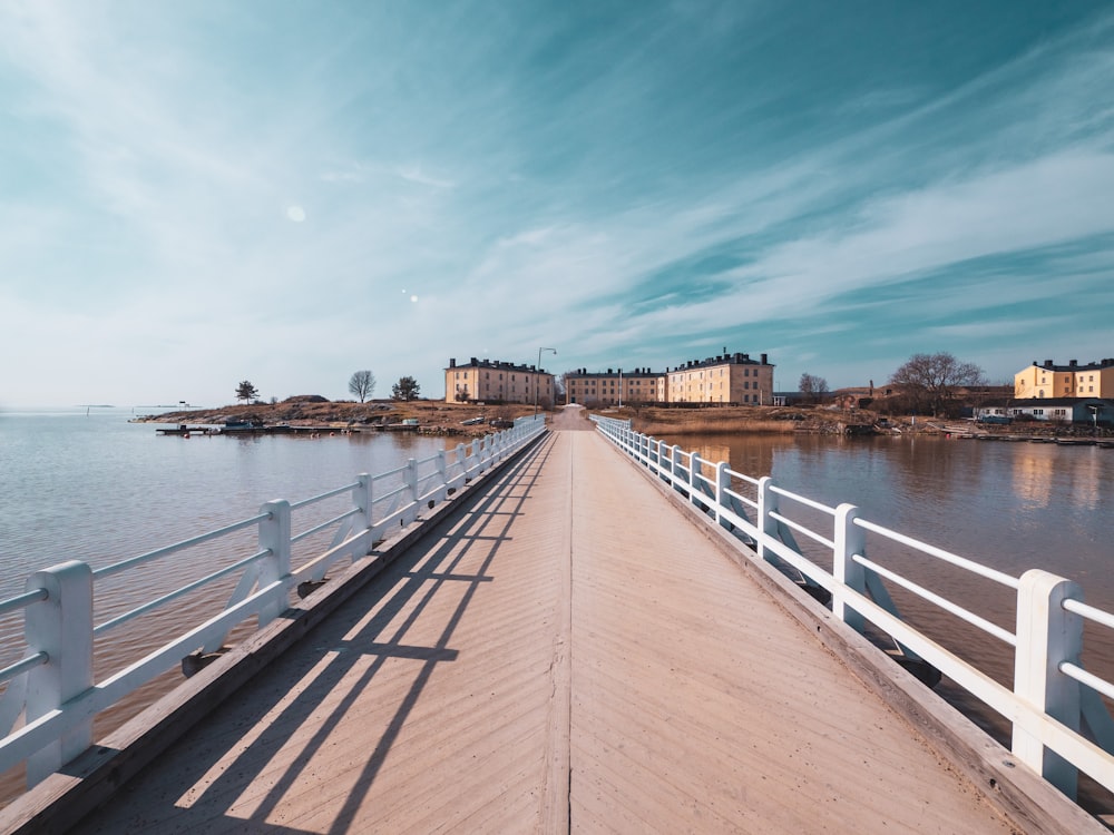 pier in front of buildings