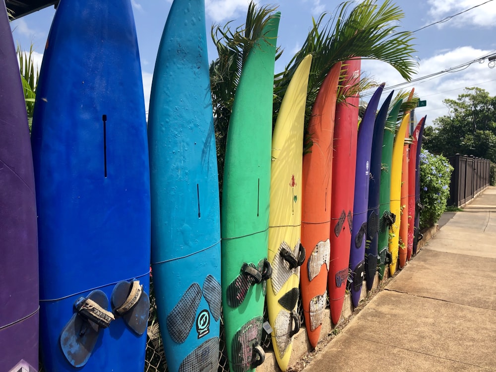 valla de tablas de surf