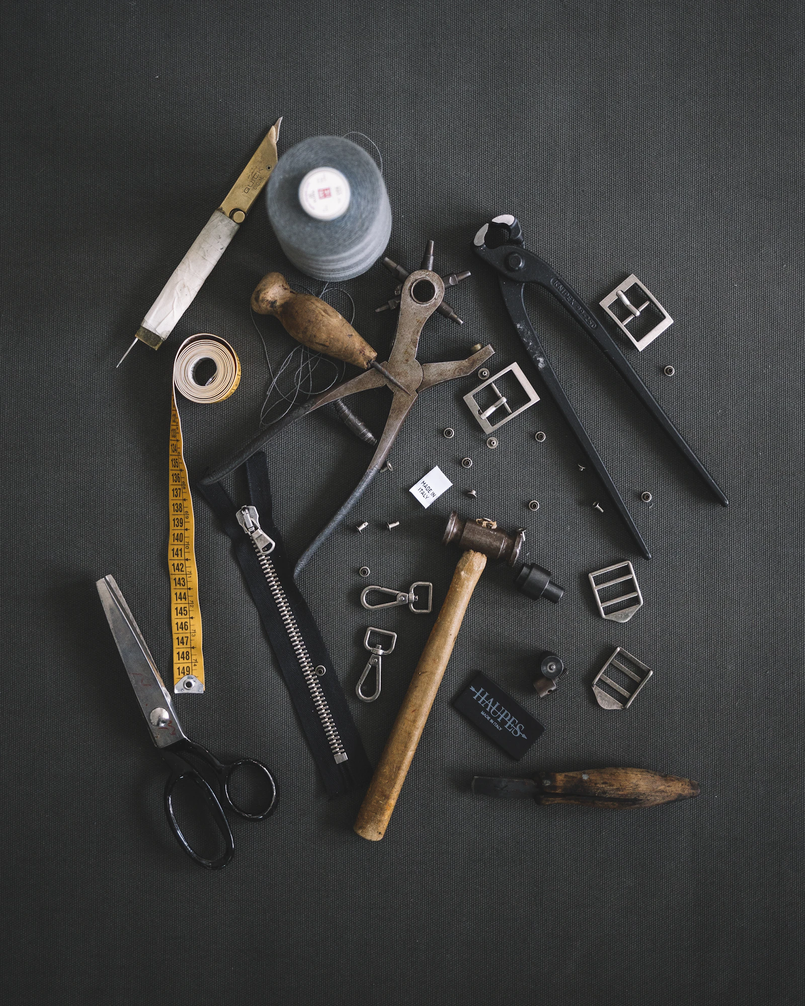 Craftsman's workshop — tools laid out on a workbench