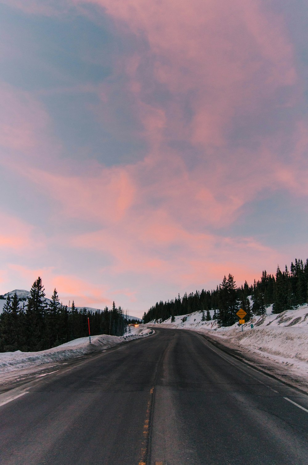 road between snows