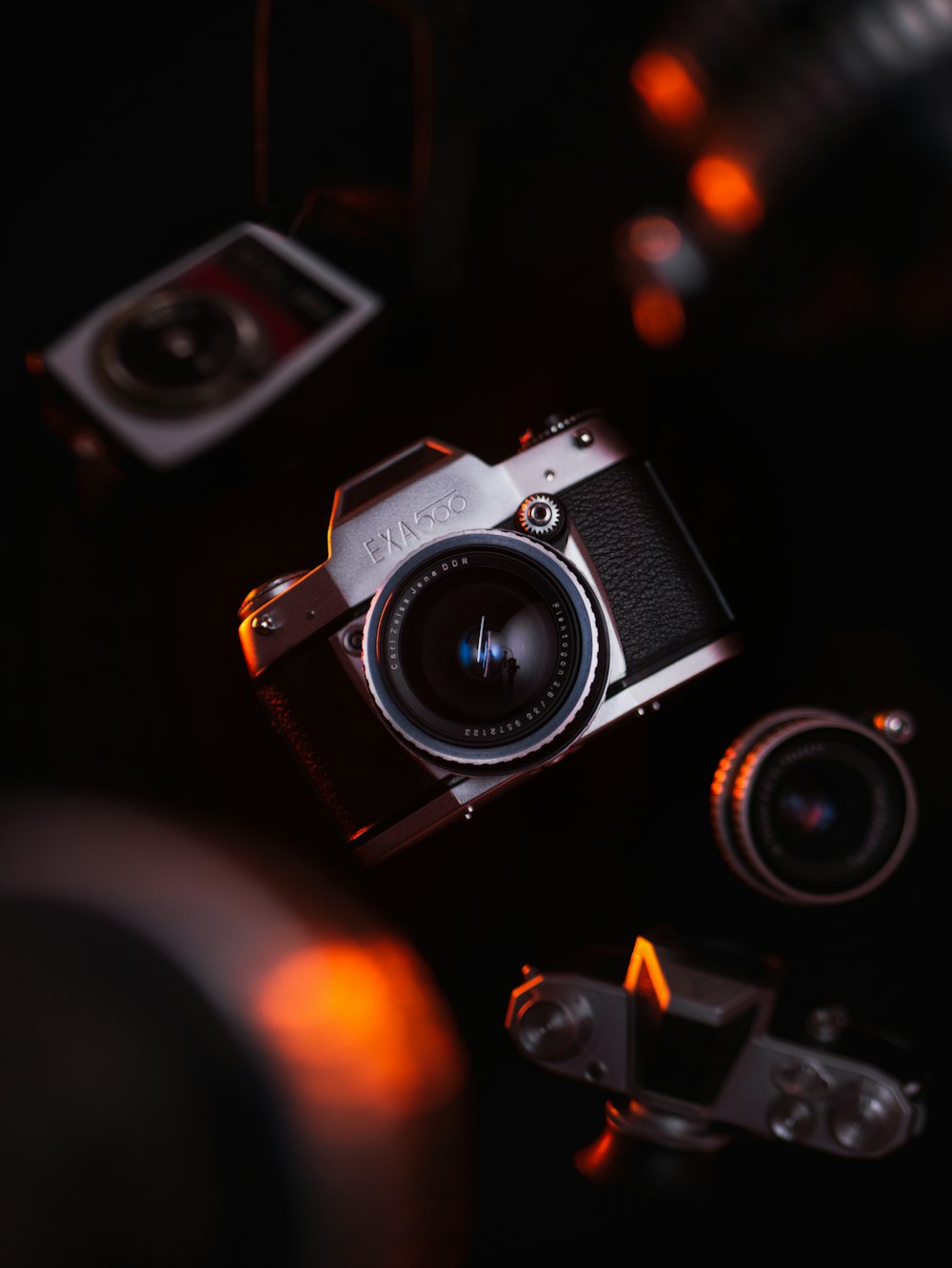 cámara de película negra
