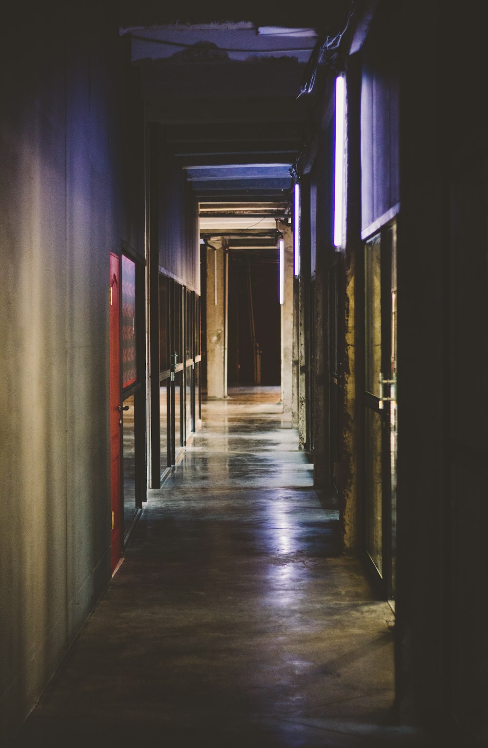 empty corridor between doors