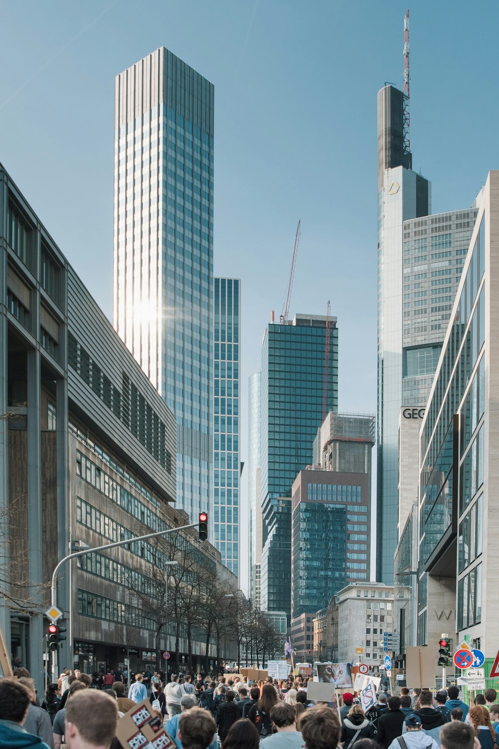 person standing near the building