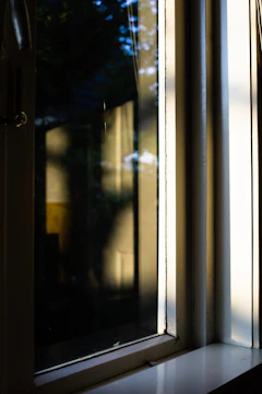 Bright residential home with newly tinted windows glowing softly in the afternoon light.