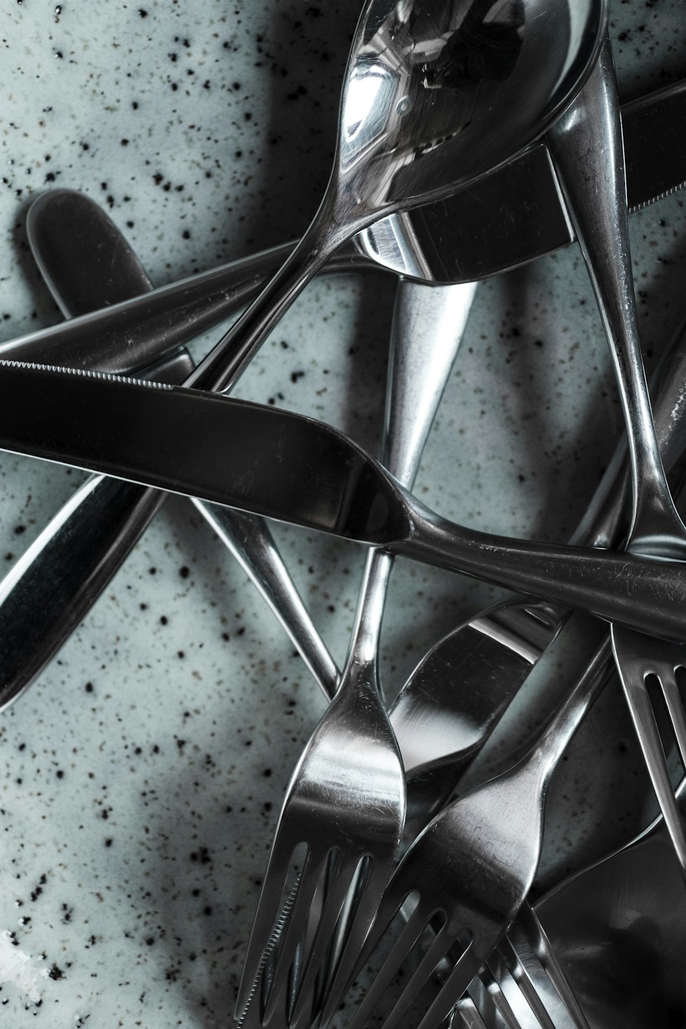 assorted gray utensils