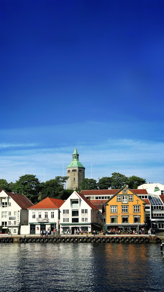 white and yellow houses in Stavanger Norway