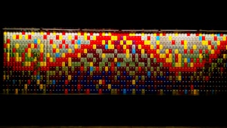 A vibrant display of colorful tiles arranged in an appealing pattern.