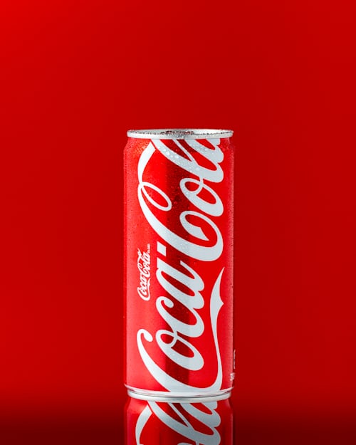 Image of Coca-cola branding on can