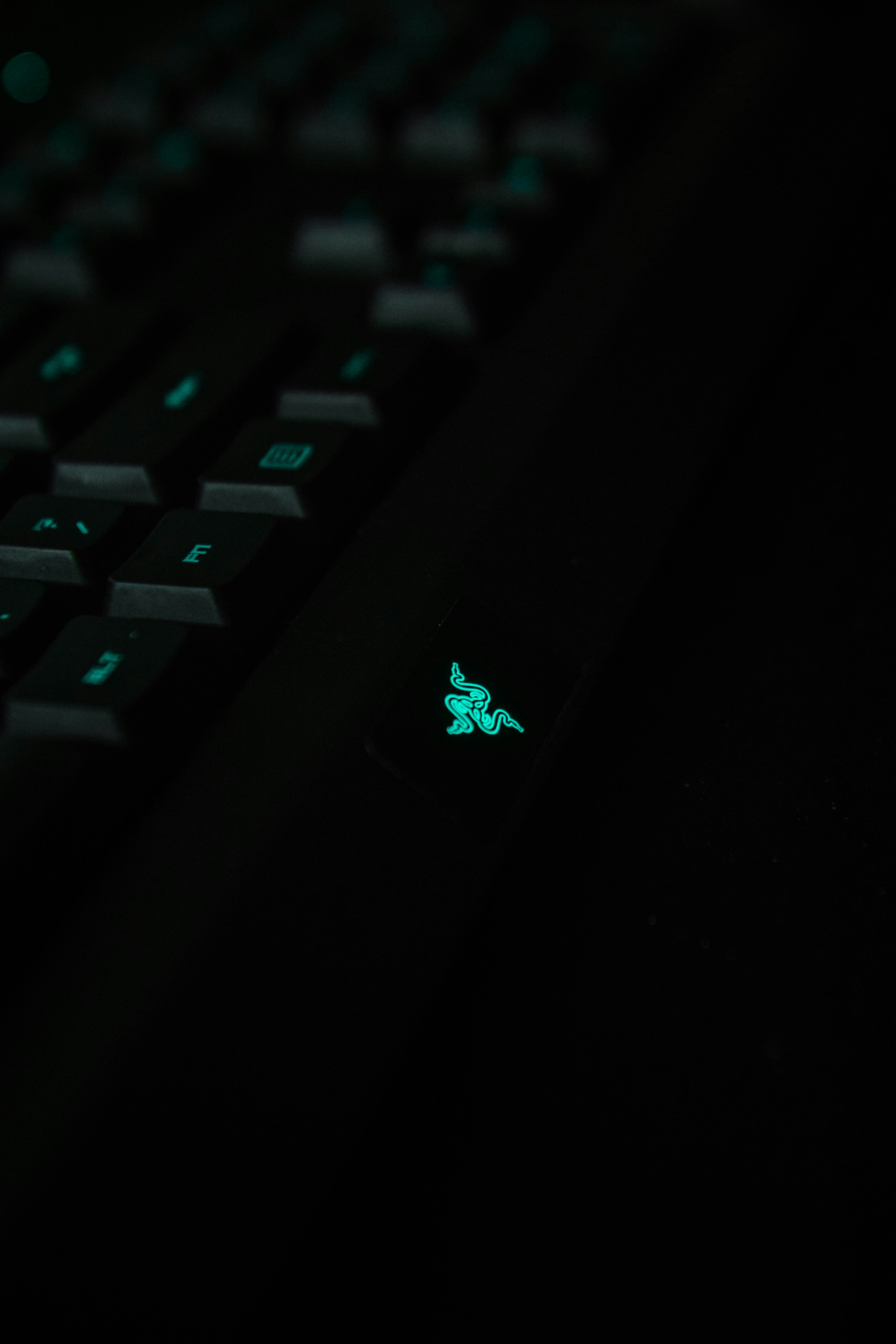 黒の Razer キーボードの写真 Unsplashの無料キーボード写真