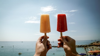two yellow and red popsickles]