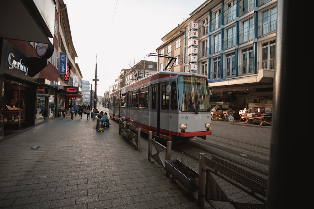 white and red cable train