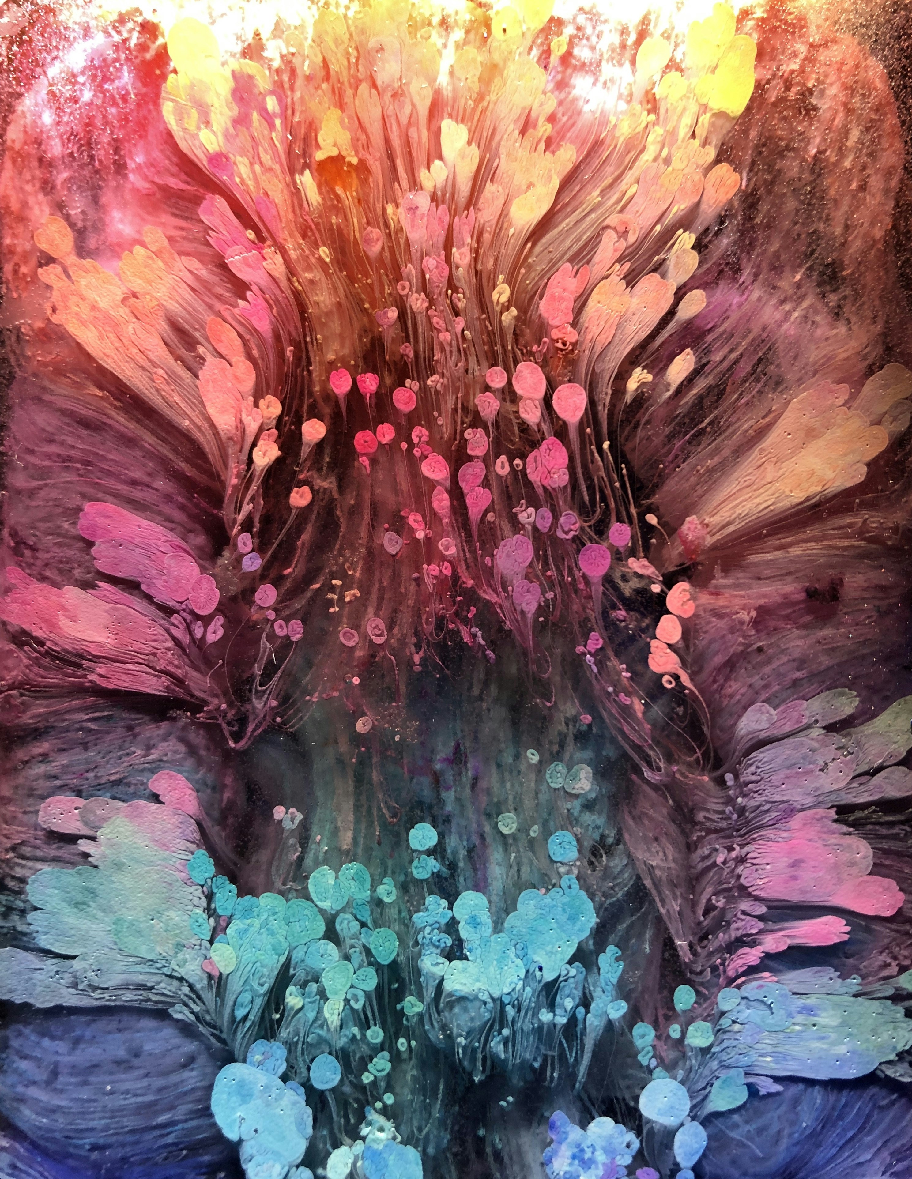 Colorful handcrafted resin art pieces