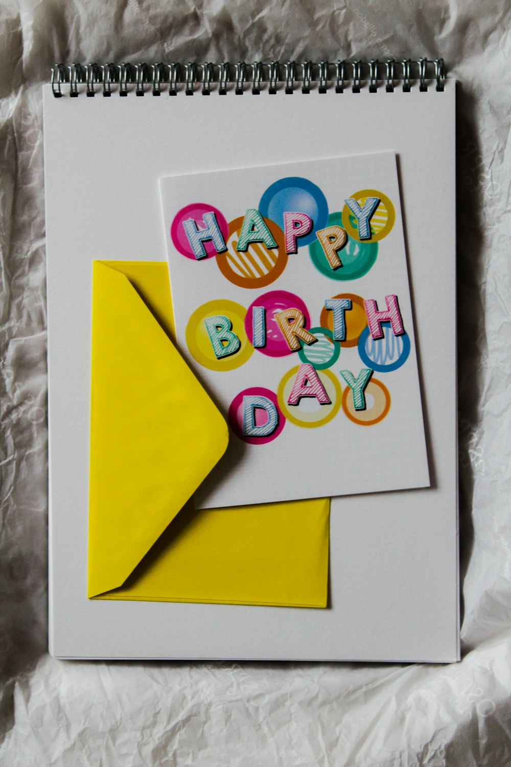 multicolored happy birthday card
